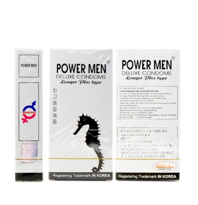 Bao cao su POWER MEN Chống Xuất Tinh sớm Gân gai Kéo dài-1