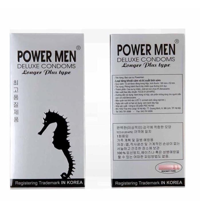 Bao cao su POWERMEN gân gai tăng khoái cảm kéo dài thời gian có 9% Benzocain hạn chế xuất tinh sớm-3
