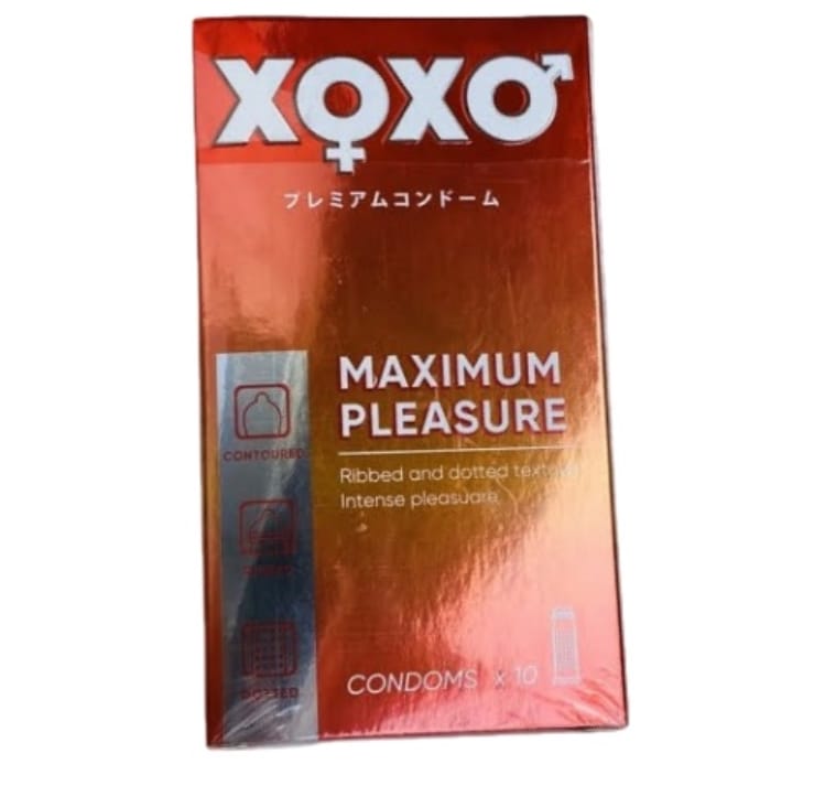 Bao cao su XOXO Gân Gai-Chính Hãng Nhật Bản-Hộp 10-1