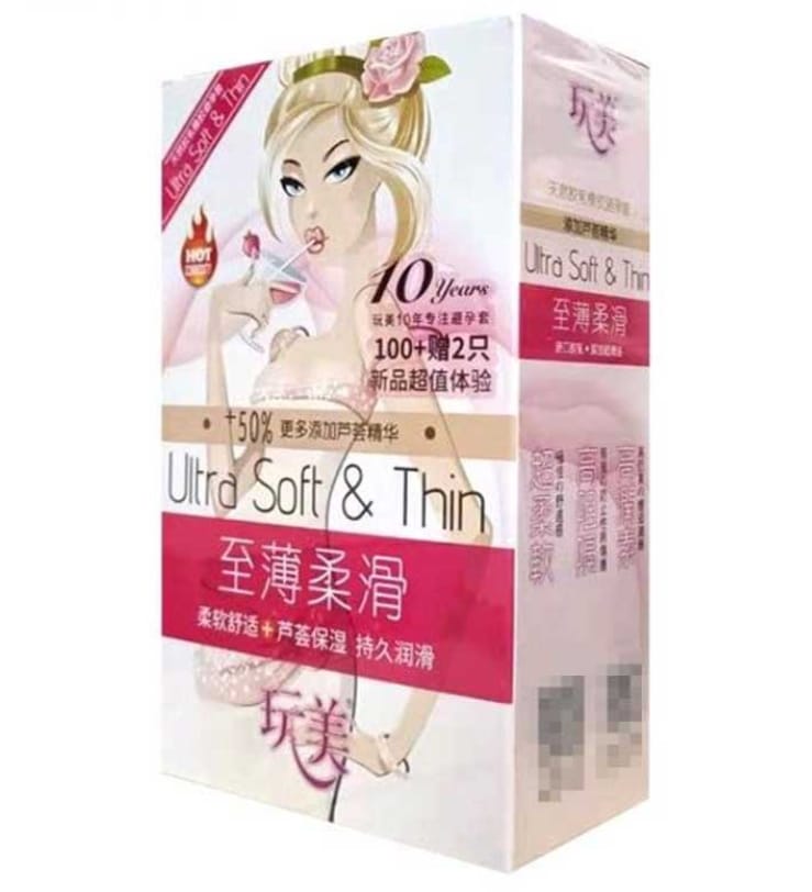 Bao cao su nhiều gel bôi trơn, hương hoa ly Ultra Soft & Thin-100 bao-4
