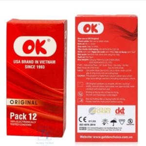 Bao Cao Su OK Original không mùi chính hãng Hộp 12 bcs