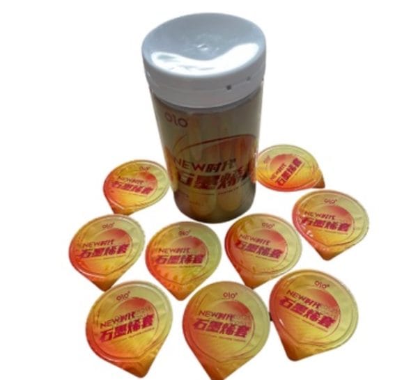 Bao Cao Su OLO 001 cao cấp Dầu ấn độ Ống Trắng, Gấp Đôi Độ Trơn, Siêu Mỏng, Nóng ấm Hộp 10-1