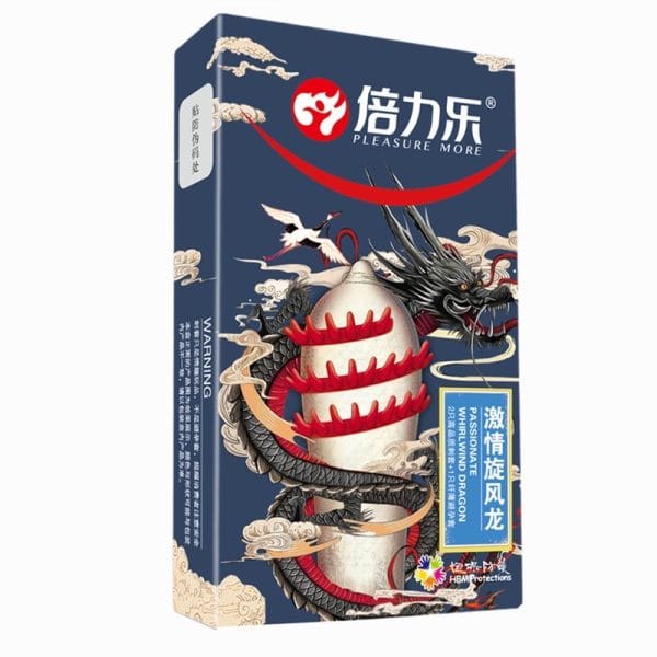 Bao Cao Su HBM rồng đen, gân gai cao cấp, hộp 3 bcs-1
