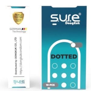 Bao cao su SURE@ gai nổi DONGKUK DOTTED-Hộp 10c