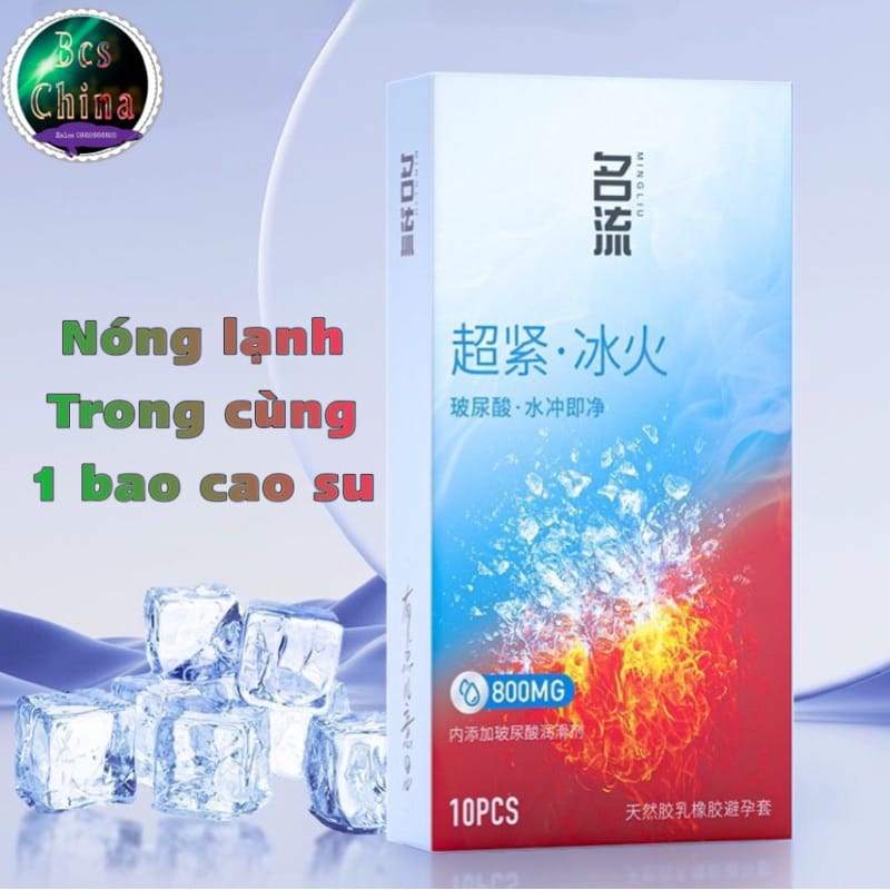 Bao cao su siêu mỏng Mingliu SMALL size nhỏ 45mm nhiều gel bôi trơn lửa băng-4