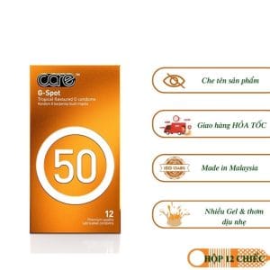 Bao cao su CARE 50 gân và gai hương rừng nhiệt đới