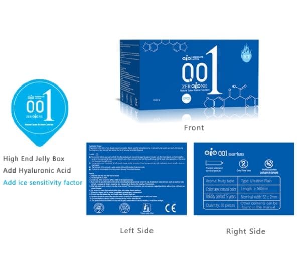 Bao cao su OiO xanh siêu mỏng 001, gel lạnh, kéo giài thời gian Hộp 10-2