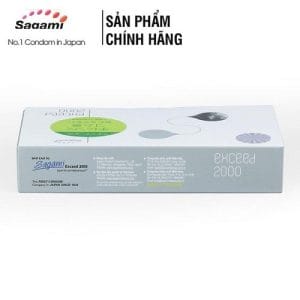 Bao cao su Sagami Exceed 2000 Siêu mỏng cao cấp-Thắt chống tuột-hộp 12