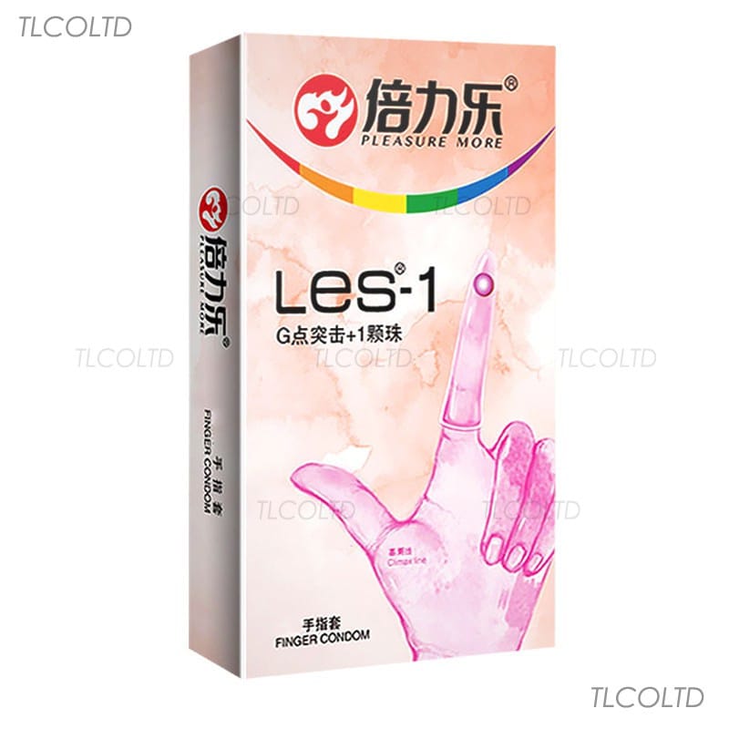 Bao cao su ngón tay Les 1 Pleasure More, bao cao su bi hạt ngọc trai, bcs ngón tay cao cấp-3