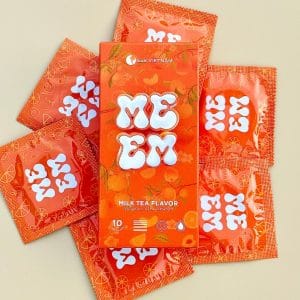 Bao Cao Su MEEM Chân Thật, An Toàn, Cực Chạm-Hương Trà Sữa-Hộp 10