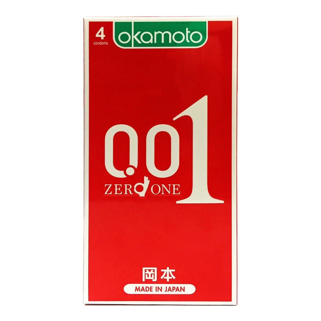Bao Cao su Okamoto 0.01 PU Siêu mỏng Truyền Nhiệt Nhanh Hộp 4 Cái-2