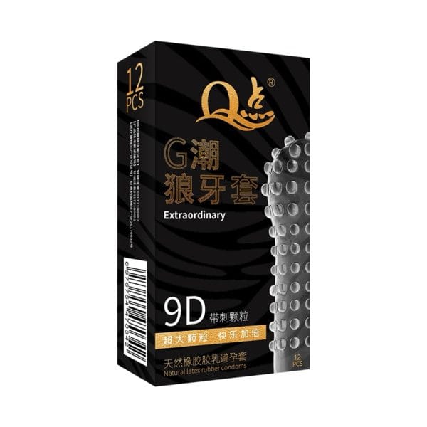Bao cao su gai EXTRAORDINARY gai 9D, nhiều gân gai và gel, mỏng, hộp 12-5