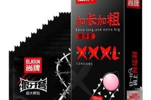 Bao cao su gai ELASUN XXXL, Thêm dài thêm lớn, nhiều gân gai và gel bôi trơn chĩnh hãng