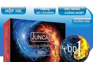 Bao cao su siêu mỏng 001Juncai Lửa băng ICE & FIRE mát lạnh