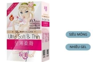 Bao cao su nội địa Trung siêu mỏng nhiều gel bôi trơn Hộp 100 cái chính hãng