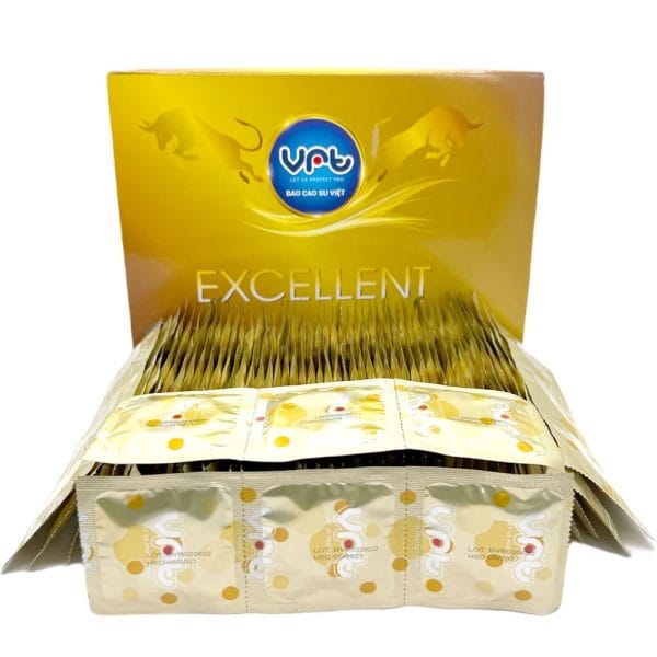 Bao cao su gia đình Vrt Excellent hộp 144 chiếc tiêu chuẩn Đức giá rẻ tiết kiệm
