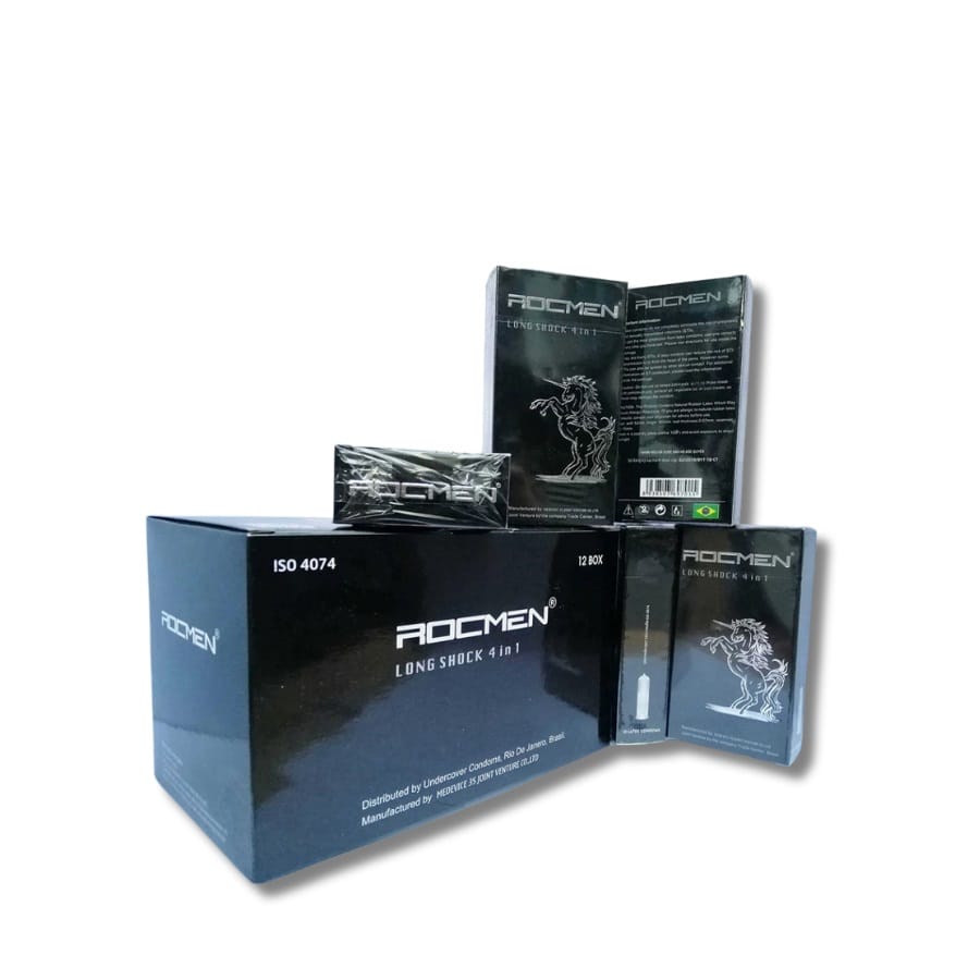 Bao Cao Su ROCMEN LONGSHOCK 4IN1 Hộp 12 Cái, 100% Chính Hãng-3