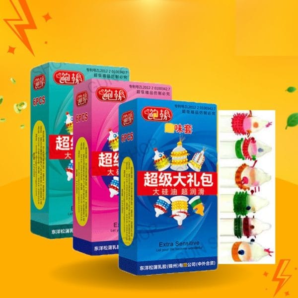 Bao cao su GAI BI Extra Sensitive Runbo TĂNG KHOÁI CẢM Siêu mỏng-nhiều Gel bôi trơn-hộp 6c-1