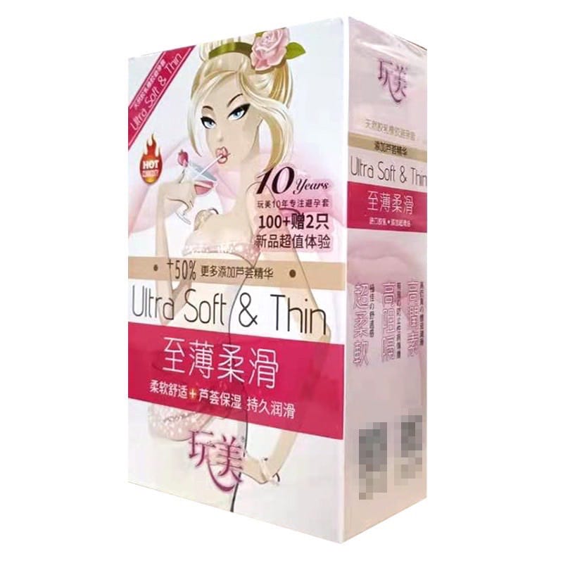 Bao cao su Trung Quốc HOA LY hộp 102 chiếc size 52mm gốc nước-2