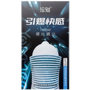 Bao cao su gân xoáy ốc Youmei THREAD kéo dài thời gian-Hộp 10 chiếc