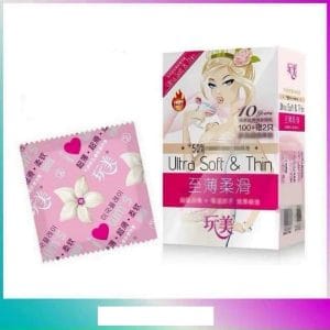 Bao cao su nội địa trung UITRa Soft $ Thin hộp 100 cái hương hoa ly