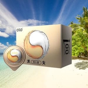 Bao cao su olo 001 vàng lửa băng hưng phấn , siêu mỏng, nhiều gel, kéo dài thời gian-hộp 10c