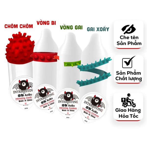 Bao Cao Su Gân Gai, Bcs Bi HBM AoBo Siêu Bi Gai, Bao Cao Su Gân Gai Thế Hệ Mới-1 Cái-5