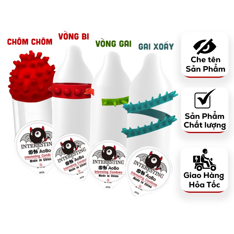 Bao Cao Su Gân Gai, Bcs Bi HBM AoBo Siêu Bi Gai, Bao Cao Su Gân Gai Thế Hệ Mới-1 Cái-5