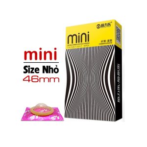 Bao Cao Su HBM Mini Dotted Size 46mm, Bcs Siêu Mỏng, Nhiều Gel Bôi Trơn-Hộp 10c