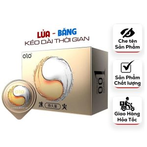 Bao Cao Su Olo 0.01 Lửa Băng, Bcs Siêu Mỏng, Kéo dài thời gian, Size 52mm-Hộp 10c