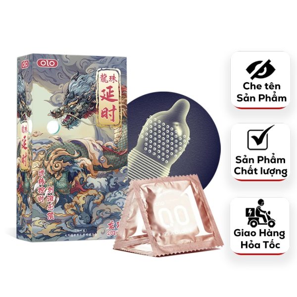 Bao Cao Su Siêu Mỏng Olo Rồng Xanh, Bcs Gân Gai-Hộp 10c-1