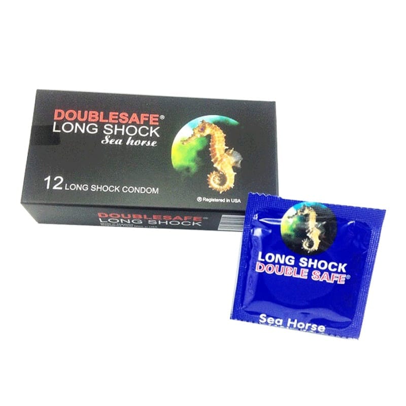 Bao cao su Cá Ngựa Double Safe LONG SHOCK - Hộp 12 cái - BCS DOUBLESAFE ...