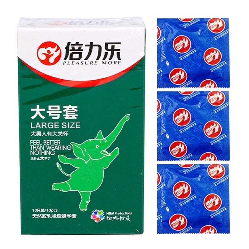 Bao cao su HBM LARGE SIZE 55mm, size lớn, siêu mỏng, hộp 10bcs-2