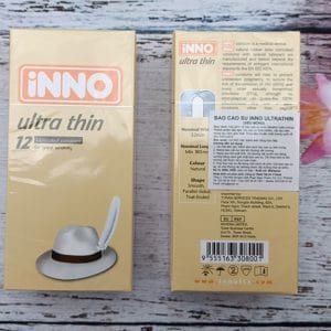 Bao cao su INNO Ultrathin 12-bao siêu mỏng tạo cảm giác thật-hộp 12c