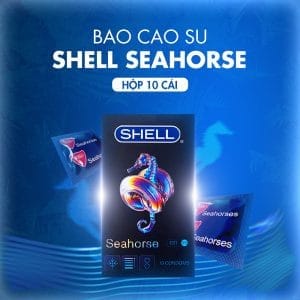 Bao cao su Shell Seahorse kéo dài thời gian - Hộp 10 cái SHELL