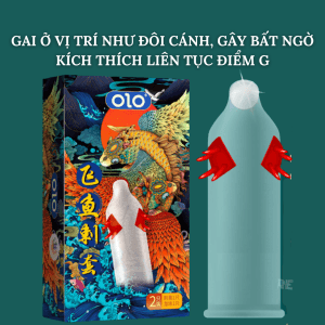 Bao cao su gai mềm lớn Olo Cá Bay Bao cao su gai siêu mỏng