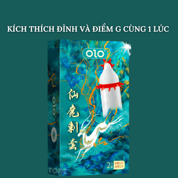 Bao cao su gai mềm lớn Olo Hươu Tiên Bao cao su gai siêu mỏng