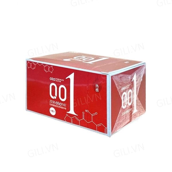 Bao cao su siêu mỏng Olo 0.01 Đỏ hộp 10 chiếc chính hãng-5