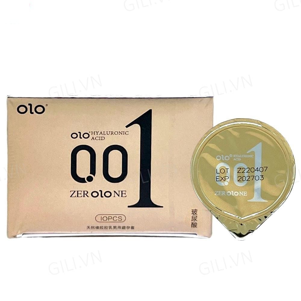Bao cao su siêu mỏng Olo 0.01 Vàng hộp 10 chiếc chính hãng-6