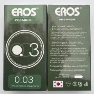 Bao cao su siêu mỏng 0.03mm-Eros-hộp 10 chiếc