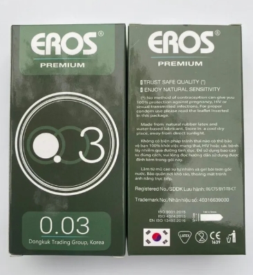 Bao cao su siêu mỏng 0.03mm - Eros - hộp 10 chiếc-3