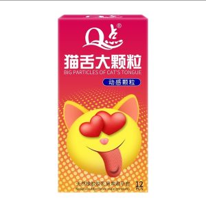 Bao Cao Su Gai Lưỡi Mèo QQ Hương Vani-Hộp 12 bao