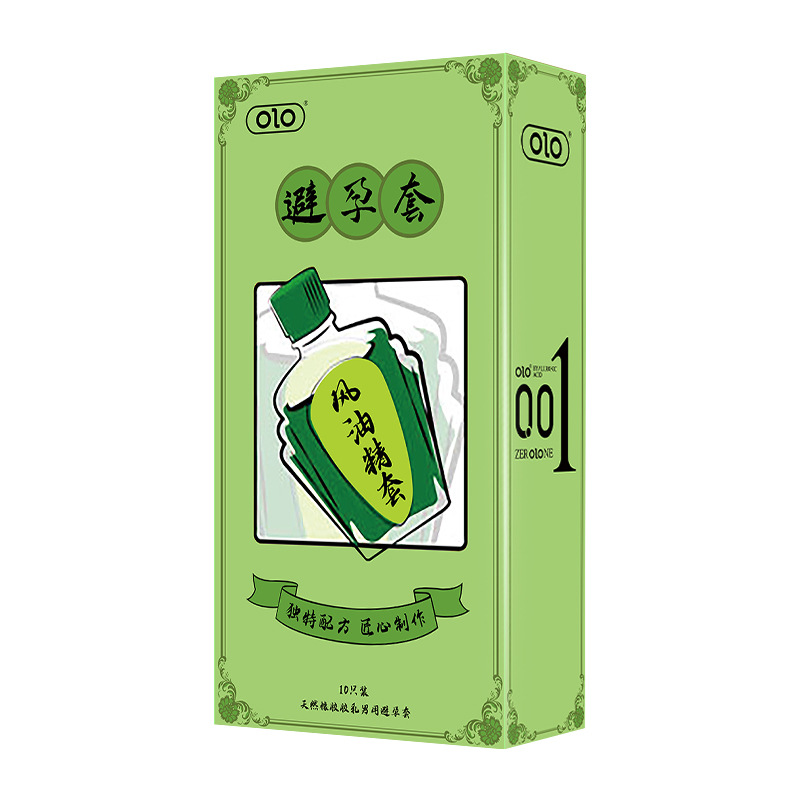 Bao Cao Su Olo 0.01 Dầu Gió, Bcs Siêu Mỏng, Mát lạnh, Kéo dài thời gian, Size 52mm-Hộp 10c-2