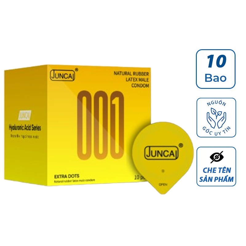 Bao cao su gai Juncai Extra Dots, bcs gai lớn siêu mỏng kéo dài thời gian quan hệ-1