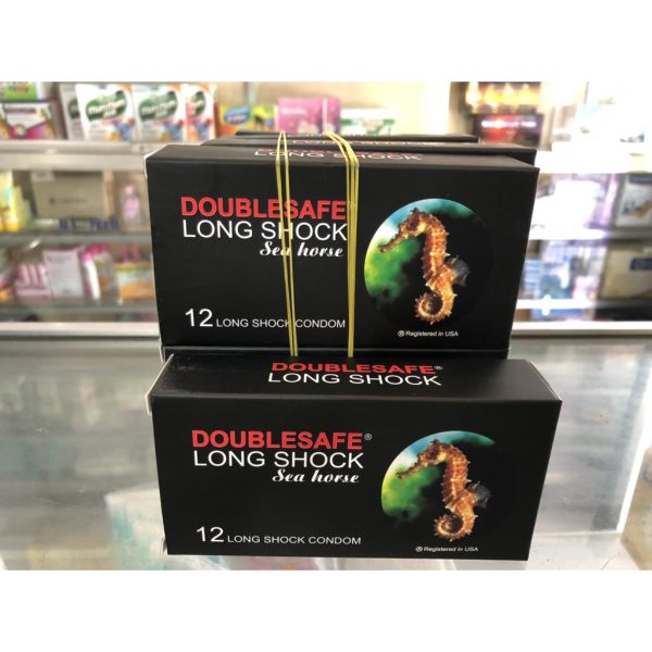 Bao Cao Su Cá Ngưa Kéo Dài Thời Gian Doublesafe Longshock (double safe long shock)-Hộp 12-2