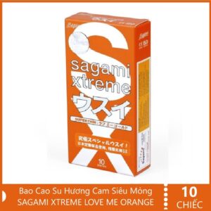 Bao Cao Su Siêu mỏng cao cấp Sagami Xtreme Orange-Hộp 10c