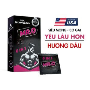 Bao Cao Su Gân Gai Mr.O, Bcs Siêu Mỏng, Yêu Lâu, Hương Dâu Ngọt Ngào-12c