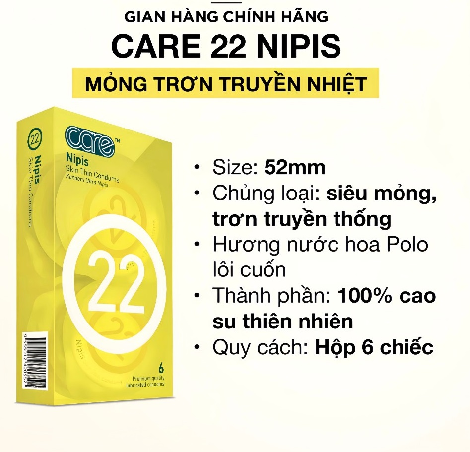Bao cao su CARE 22 hương nước hoa cao cấp, siêu mỏng, nhiều gel bôi trơn kéo dài (3)