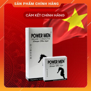 Bao cao su gân gai Power Men Longer Plus chính hãng kéo dài thời gian chống xuất tinh sớm tăng khoái cảm