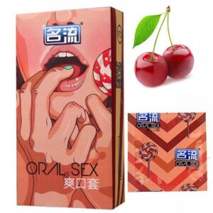Bao Cao Su Oral Sex Hương Cherry-Siêu Mỏng, An Toàn Khi Dùng Miệng-Hộp 10